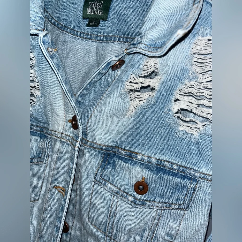 Distressed Denim Blue‎ Jacket